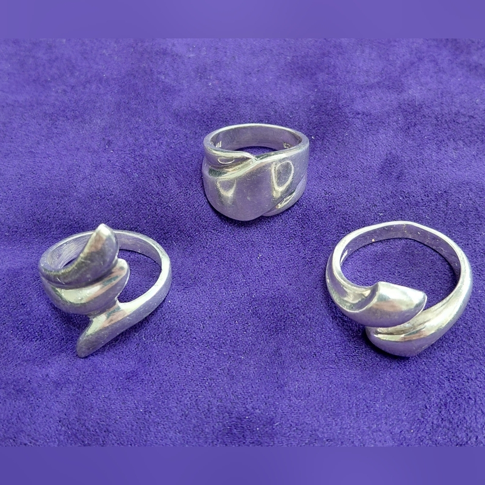 Sterling Rings Vintage See Photo For Sizes